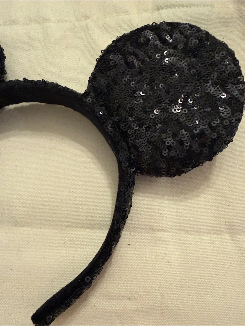 Disney Parks Black Sequin Headband Walt Accessories Ears Sparkly